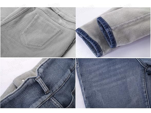 Heipeiwa Women (M) Fleece Lined Jeans Winter Jeans