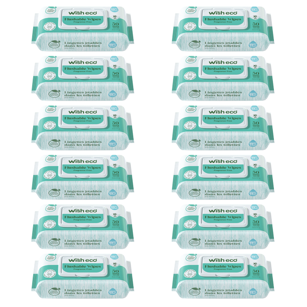 600ct Eco Friendly Flushable Wipes - Gallery 8