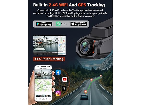 4K Dash Cam | Front and Rear