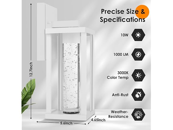 Brightever 2-Pack Outdoor Wall Light