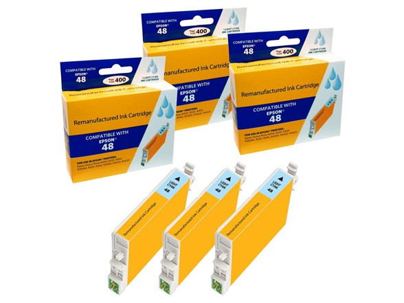 Compatible Epson T048420 Light Cyan ink Cartridge (3 Pack)