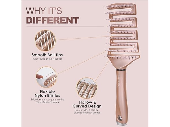 Curved Detangling Hair Brush