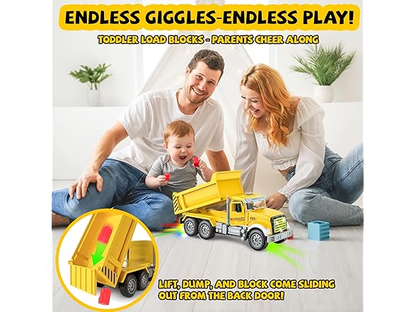 ALOTJOY Dump Truck Toy for Toddlers