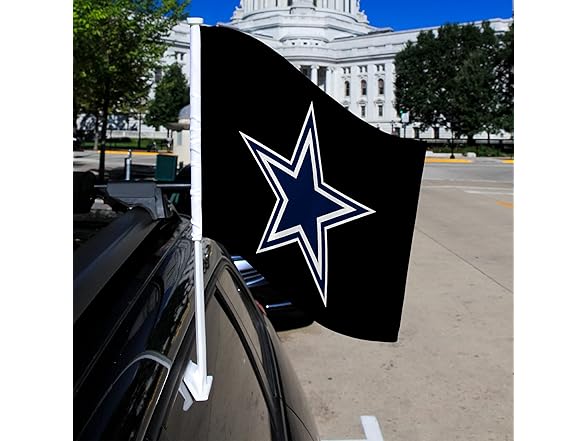 Dallas Cowboys Black Car Flag 16x19