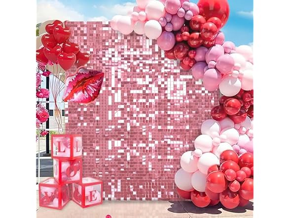 LuoluoHouse Shimmer Wall Panel Sequin Backdrop 36