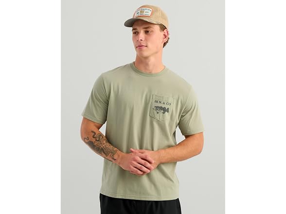 HUK Men's Short Sleeve Tee Seagrass (XX-Large)