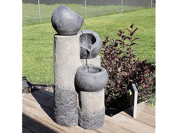 Sunnydaze Tiered Cascading Cups 31-Inch