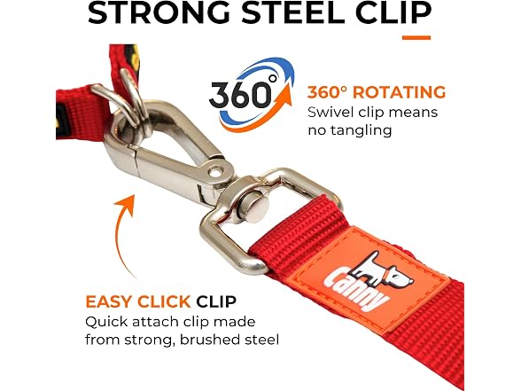 Canny Connect Leash - Anti Pull Dog Leash, Red
