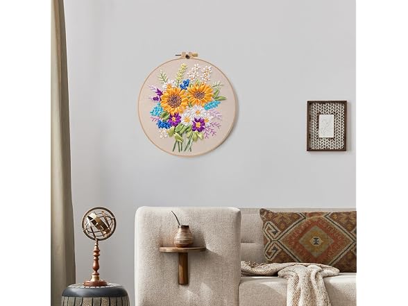PHEZEN Ribbon Embroidery Stitch Practice Kit, Embroidery Kit