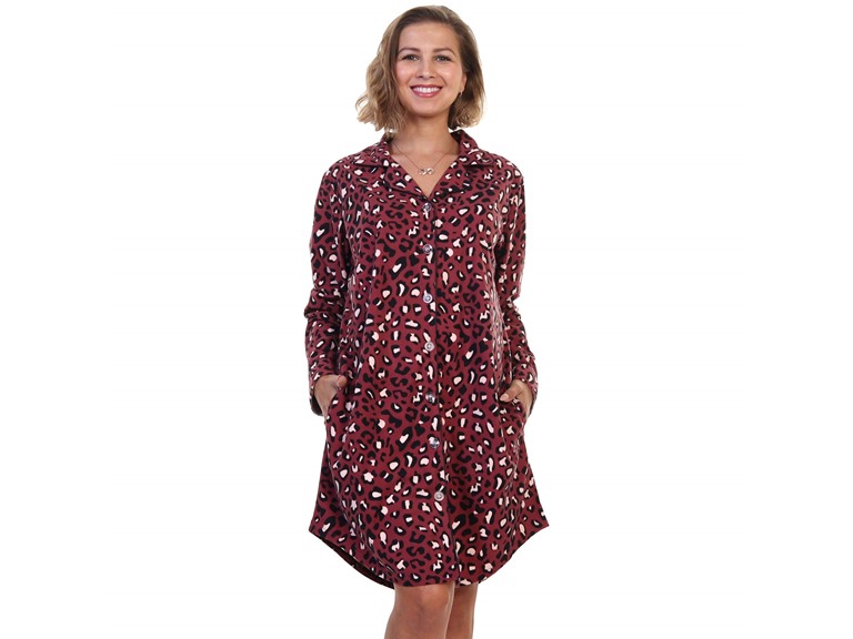 Angelina Women's Flannel Button Down Sleep Shirt Dress Pajama