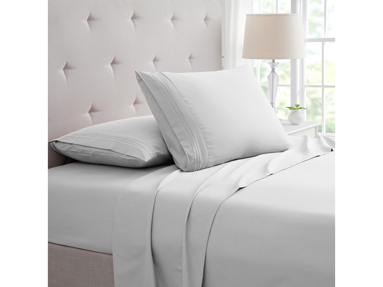 Bamboo 4 Piece 1800 Count Luxury 3-Line Embroidered Sheet Sets
