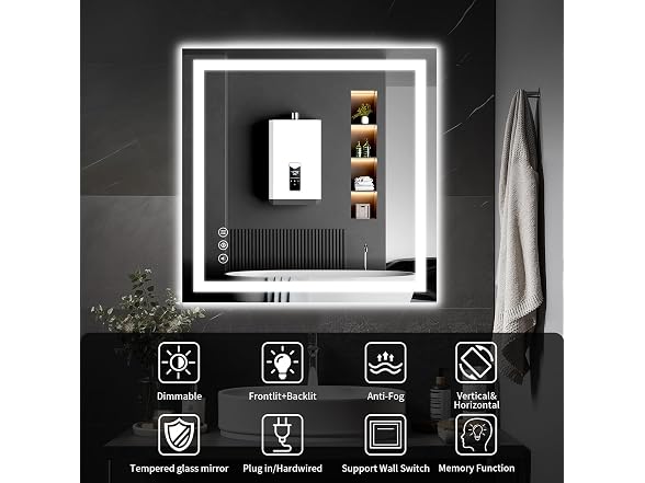 Anti-Fog LED Bathroom Mirror