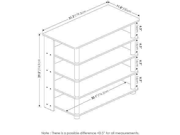 Furinno 6-Tier Industrial Multipurpose Shelf