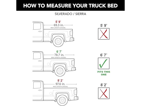 Truck Bed Tonneau Cover Fits 2007 - 2013 Chevy/GMC Silverado/Sierra 1500