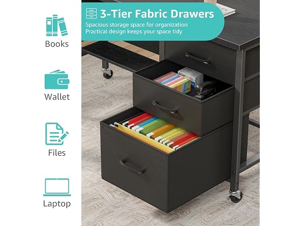 Rolling Teacher Desk with File Drawer