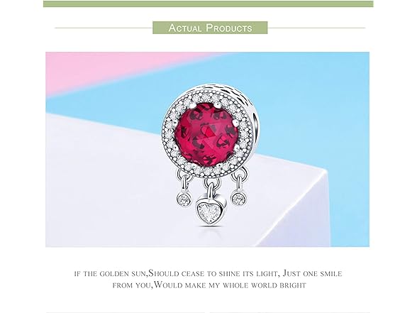 Hutou Birthstone Charm Fit for Charms