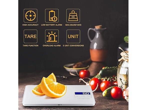 MegaWise Digital Kitchen Scale, 33lb