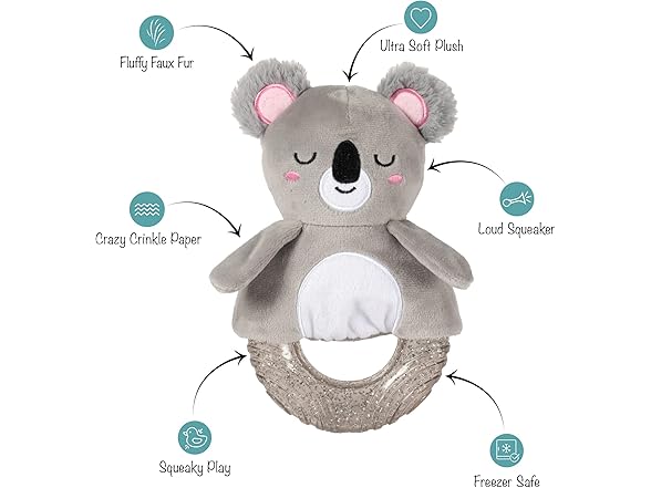 Fringe Studio Rubber Dog Toy, KOAL-ITY Vibe