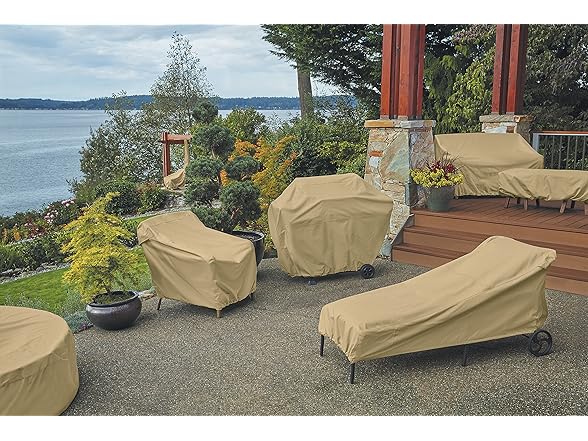 Classic Accessories 86 Inch Patio Chaise Lounge Chair Cover
