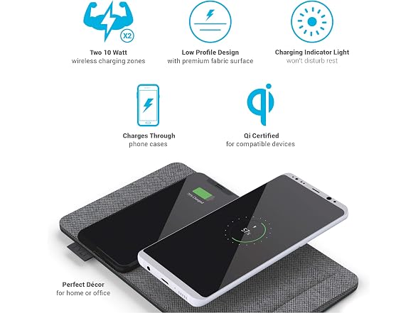 TYLT Dual Charging Mat | Qi Certified