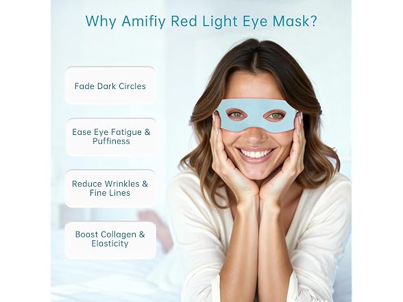 Amifiy Red Light Therapy Eye Mask Anti Aging