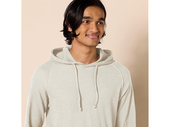 Amazon Essentials Men Slub Thermal Pullover Hoodie