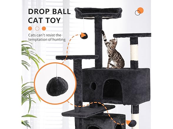 BestPet | 54" Cat Tree Tower