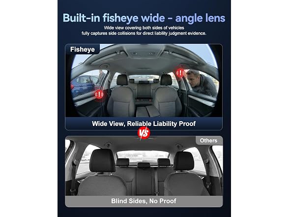 Winail Dash Cam Front Rear 4K 3-Channel