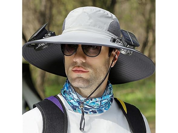 oliwex Solar Fan Hat with 2 Solar Fans