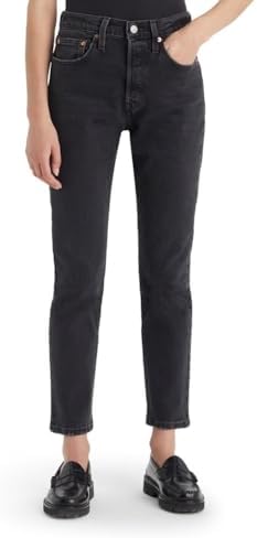 Levi's Women's 501 Skinny Jeans, (New) Black Worn in, 24