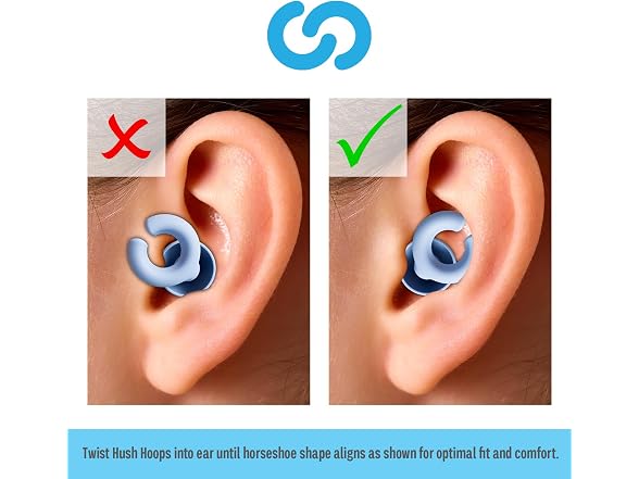 Hush Hoops Ear Plugs NRR 17 Blue