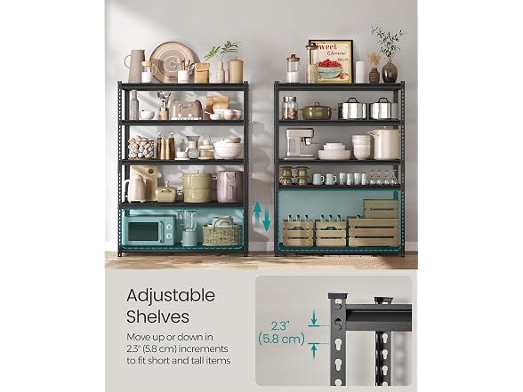 SONGMICS 5-Tier Steel Storage Shelves 2,200 lb Load