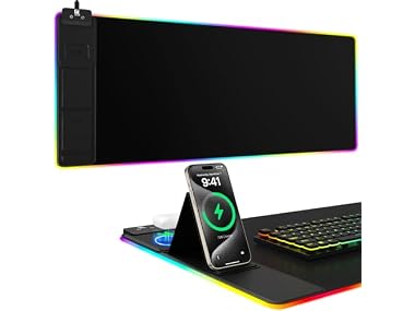 $24.99, Was $39.99, 37% Off! Wireless Charging RGB Gaming Mousepad dealfomo