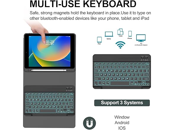 iPad 10.2in Case with Detachable Keyboard