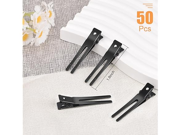2-Pack Double Prong Curl Clips Set