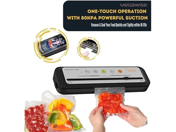 MEGAWISE Vacuum Sealer Machine for Food