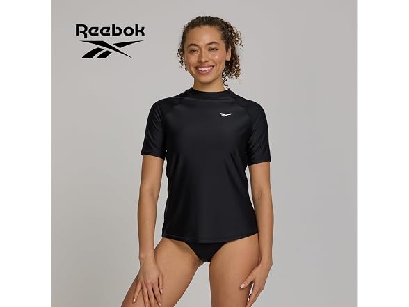 Reebok Womens S/S Rash Guard Swim Shirt