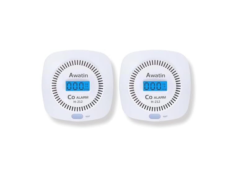 Awatin 2 Pack Carbon Monoxide Detectors
