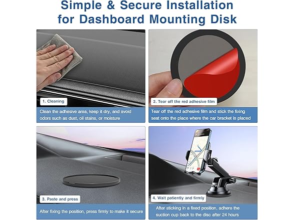 DLMLEXH Adhesive Dashboard Mounting Disk