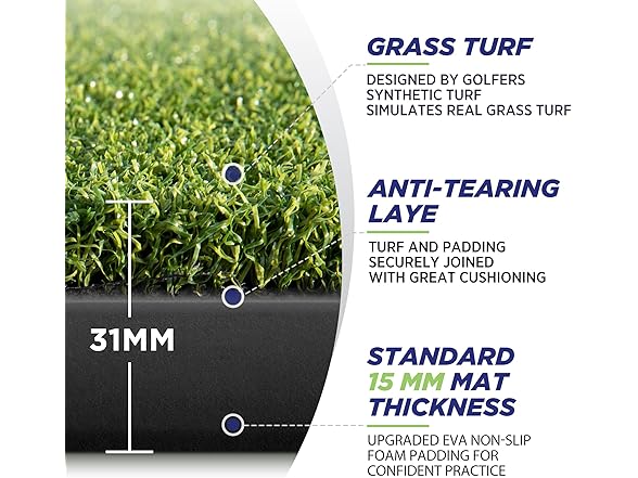 Golfguru Golf Mat 5x4ft