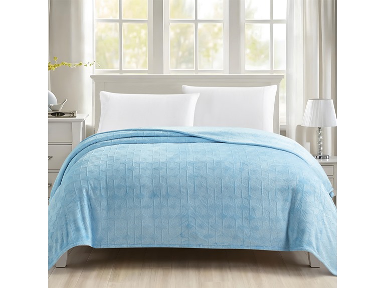 Amrani Embossed Microplush Blanket Lightweight