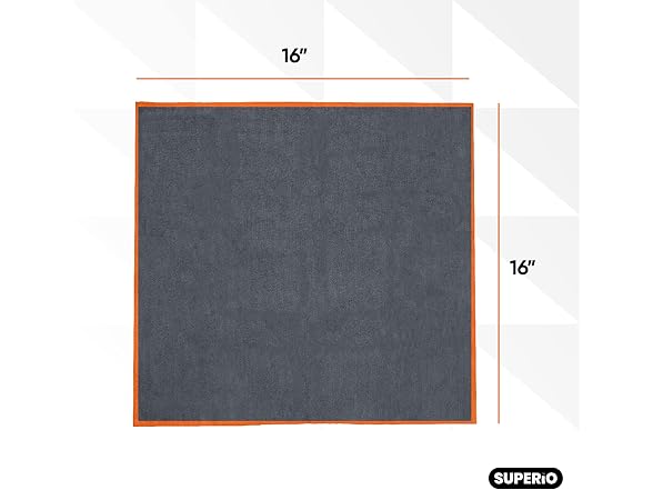 Superio Grey Microfiber Cleaning Cloth for Kitchen 18 CT