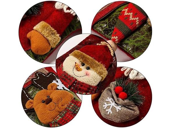 WayoM Set of 3 Christmas Stocking