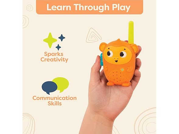 B. toys- Hippo & Monkey Walkie-Talkies