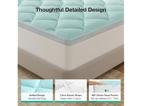 Novilla Twin 4 Inch Mattress Topper