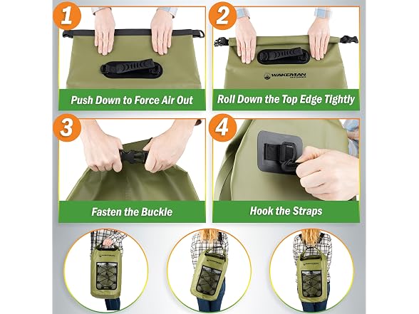 Wakeman Waterproof Dry Bag