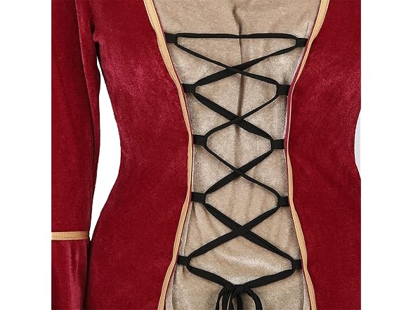 Lehauya Women (M) Renaissance Costume Velvet Dress