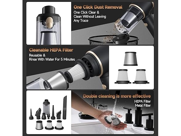 Ytnewin Car Vacuum Portable Cordless