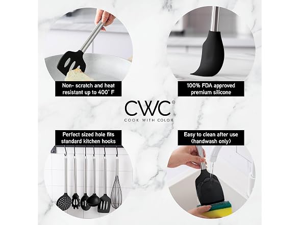 Silicone Kitchen Cooking Utensils Set
