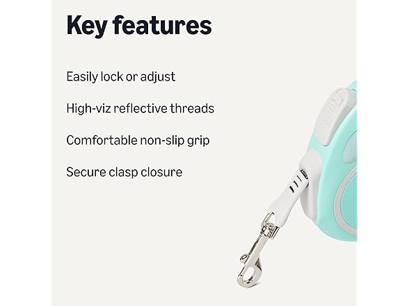 Amazon Basics Retractable Dog Leash with Quick-Lock